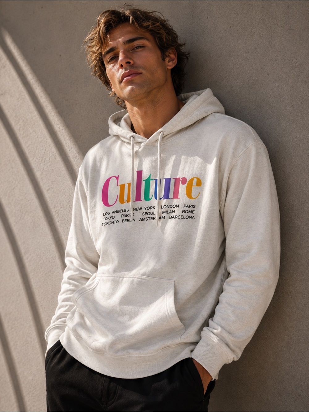 Bowery Supply Co Culture Graphic Hoodie White M
